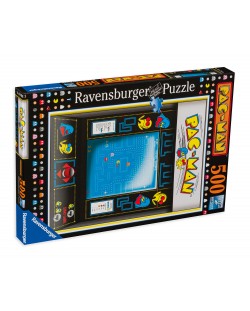 Puzzle Ravensburger din 500 de piese - Jocul Pac-Man