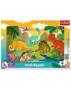 Puzzle Trefl de 15 piese - Dinozauri