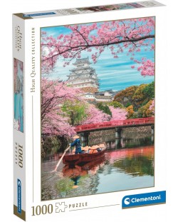 Puzzle  Clementoni din 1000 piese - Castelul Himeji primăvara