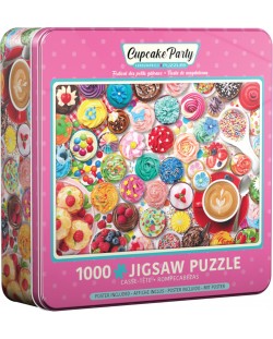Puzzle Eurographics de 1000 piese - Cupcake Party Tin