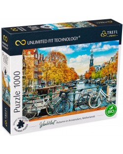 Puzzle Trefl de 1000 de piese- Toamna la Amsterdam, Olanda