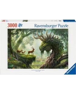 Puzzle Ravensburger din 3000 piese - Dragonul pădurii se trezește