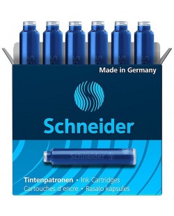 Cartuș de stilou Schneider - Albastru, 6 bucăți
