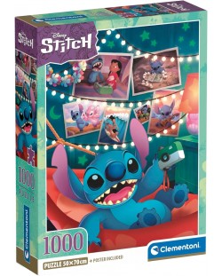 Puzzle  Clementoni din 1000 piese - Momentele preferate ale lui Stitch