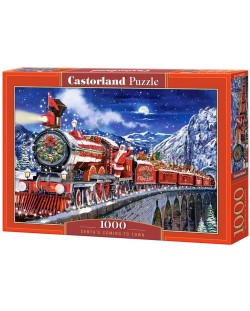 Puzzle Castorland din 1000 de piese - Vine Moș Crăciun