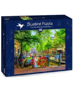 Puzzle Bluebird de 1000 piese - The Red Bike in Amsterdam