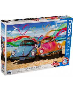Puzzle Eurographics de 1000 piese - The VW Groovy Collection VW Beetle Love