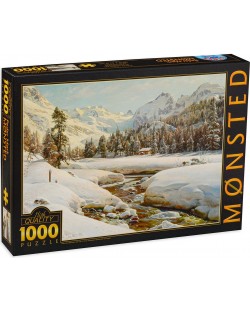 Puzzle D-Toys de 1000 piese - Winter Landscape in Switzerland near Engadin