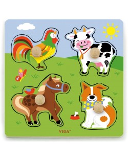 Puzzle cu mânere Viga - Animale de companie
