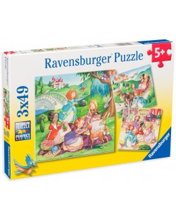 Puzzle Ravensburger din 2 x 12 de piese - Dinozaurii preferați