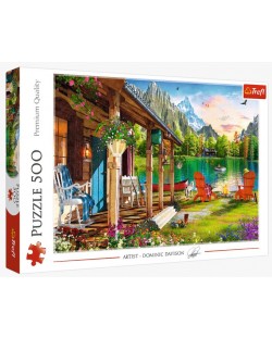 Puzzle Trefl de 500 piese - Cabin in the Mountains