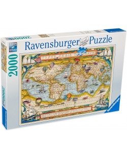 Puzzle cu harta lumii de 2000 de piese Ravensburger