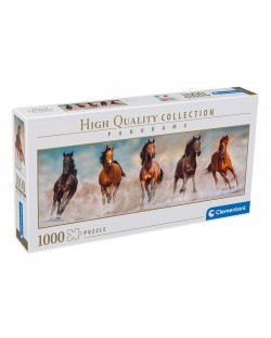 Puzzle panoramic Clementoni de 1000 piese -Horses