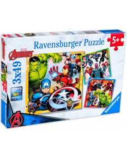 Puzzle Ravensburger 3 de cate 49 piese - Razbunatorii