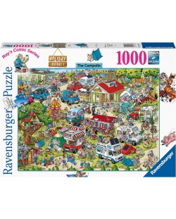 Puzzle Ravensburger 1000 de piese - Stațiunea de vacanță 1 - Campingul