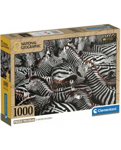 Puzzle Clementoni din 1000 piese - Zebre