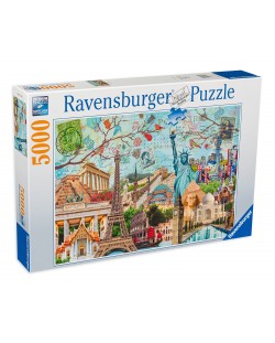 Puzzle Ravensburger din 5000 de piese - Colaj: Marele oraș