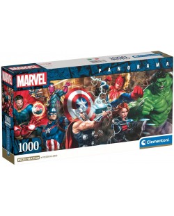 Puzzle panoramic Clementoni din 1000 piese - Eroii Marvel în acțiune