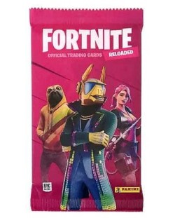 Panini FORTNITE Reloaded official trading cards - Pachet cu 4 buc. carti	