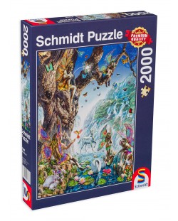 Puzzle Schmidt din 2000 de piese - Valea Zânelor de Apă