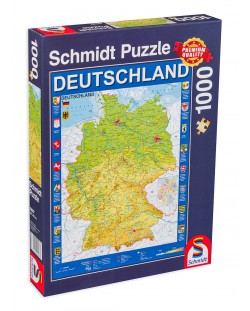 Puzzle Schmidt de 1000 piese - Map of Germany