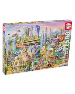 Puzzle Educa din 1500 de piese - Asia Landmarks