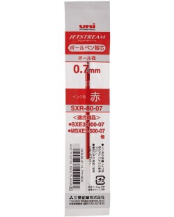 Reincarcatura pentru stilou si creion cu 4 culori Uni Jetstream - SXR-80-07, rosu