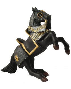 Figurina Papo The Medieval Era – Calul cavalerului cu armura neagra
