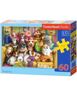 Puzzle Castorland din 60 de piese - Prieteni jucăuși