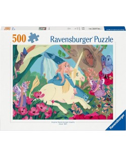 Puzzle Ravensburger din 500 piese - Magie cu zâne