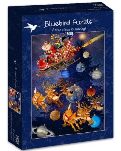 Puzzle Bluebird de 1500 piese - Santa Claus is arriving