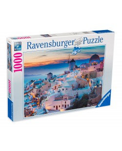 Puzzle Ravensburger de 1000 piese - Seara in Santorini