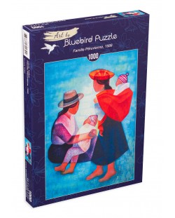 Puzzle Bluebird din 100 de piese - Schia de familie