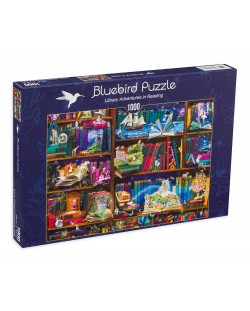 Puzzle Bluebird de 1000 piese - Library Adventures in Reading, Alixandra Mullins