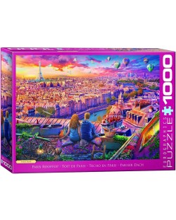 Puzzle Eurographics 1000 de piese - Acoperișuri din Paris