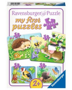 Puzzle Ravensburger 4 in 1 - Sweet garden dwellers