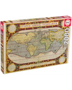Puzzle Educa din 2000 de piese - Harta lumii