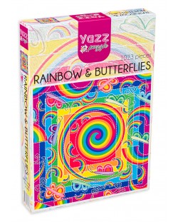 Puzzle Yazz Puzzle de 1023 piese - Curcubeu și fluturi