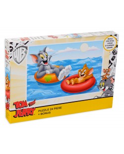 Puzzle King de 24 piese - Tom and Jerry
