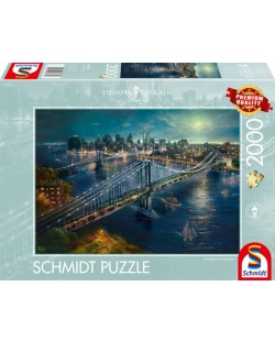 Puzzle Schmidt 2000 Pieces - Lună plină peste Manhattan 