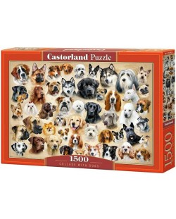 Puzzle Castorland de 1500 piese - Colaj cu câini
