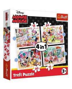 Puzzle Trefl 4 in 1 -Minnie and friends