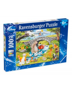 Puzzle Ravensburger de 100 piese - Disney - Prieteni in padure