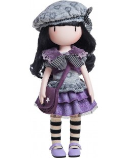 Papusa Paola Reina Gorjuss - Little Violet, cu rochie tricotata mov, 32 cm