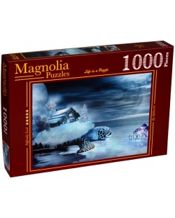 Puzzle Magnolia din 1000 de piese - Casă și broască țestoasă
