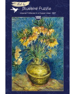 Puzzle Bluebird de 1000 piese - Imperial Fritillaries in a Copper Vase, 1887
