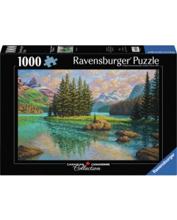 Puzzle Ravensburger din 1000 piese - Spiritul lacului Maligne