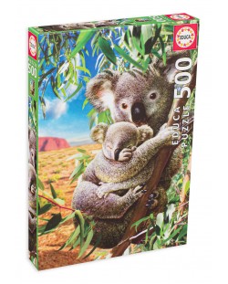 Puzzle Educa de 500 piese - Mom and Baby Koala