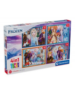 Puzzle Clementoni 4 în 1 - Frozen (Regatul de Gheață)