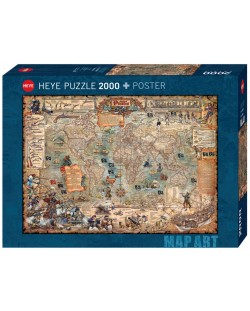 Puzzle Heye de 2000 piese - Lumea piratilor